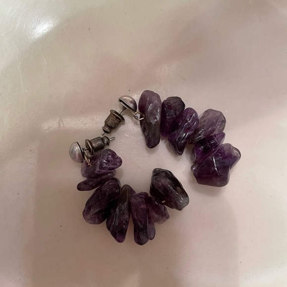 Beautiful amethyst dangle earrings - Picture 4 of 8